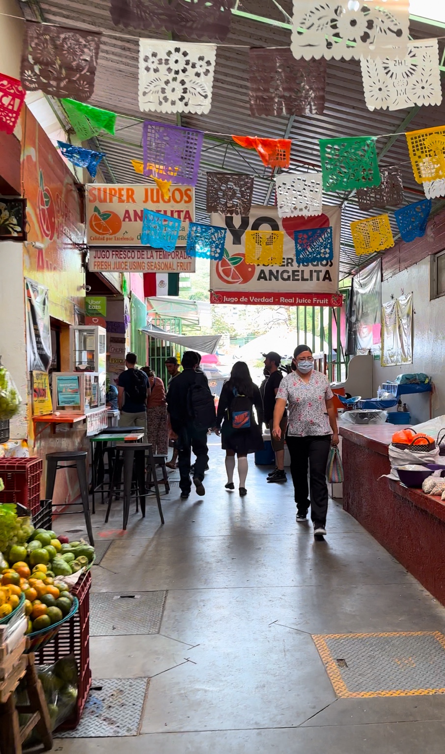 Market aisle in Oaxaca