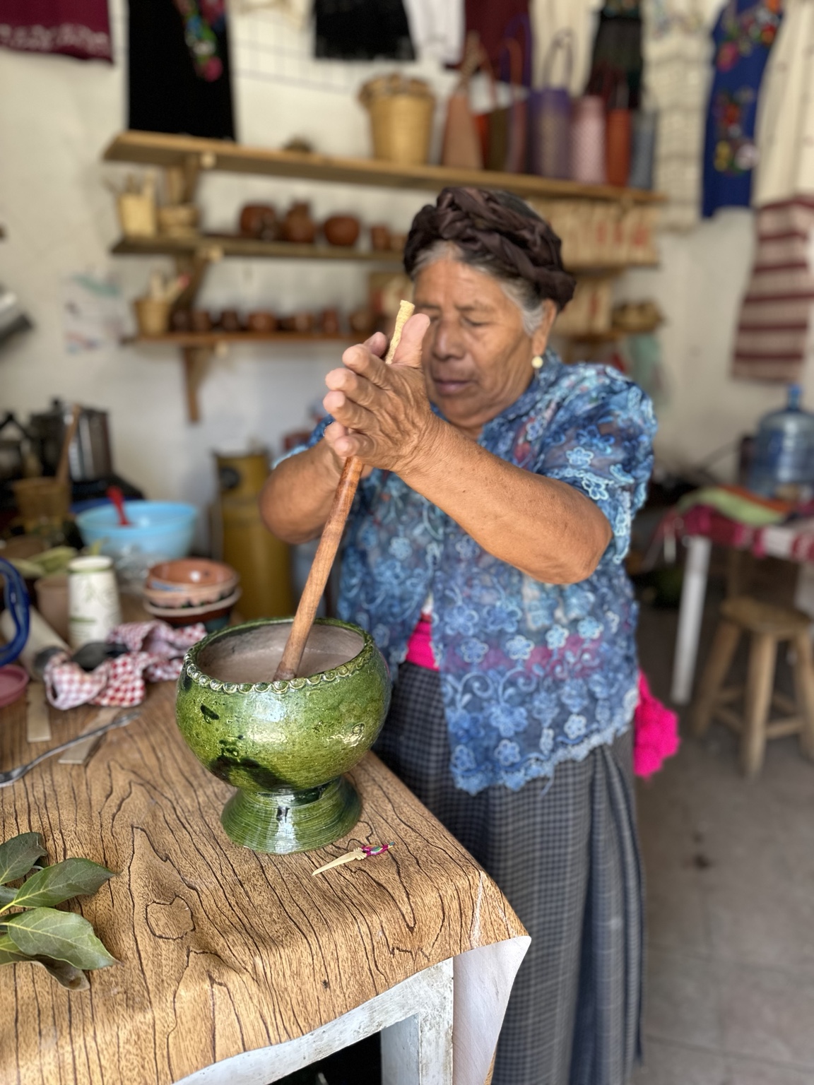 Food preparation in Teotitlán del Valle